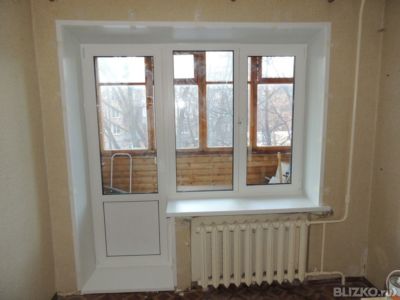 Замена/установка. балконная дверь (стандарт) панельный дом о.