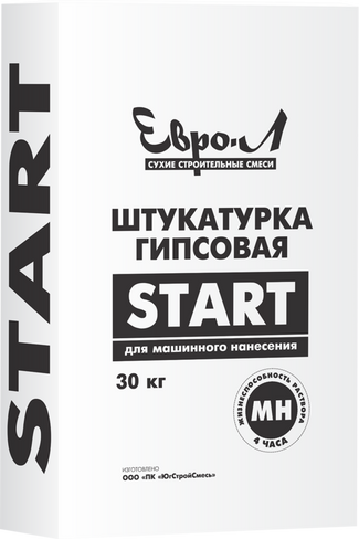 Штукатурка гипсовая Start Евро-Л машинного и ручного нанесения