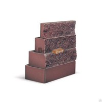 Кирпич облицовоч. гиперпрессованный Рваный камень 250х95х65 горький шоколад