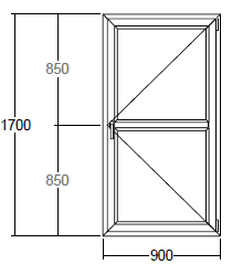 Окно Veka с подрамником 900x1700