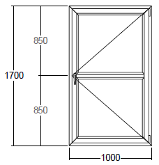 Окно Veka с подрамником 1000x1700