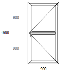 Окно Veka с подрамником 900x1800