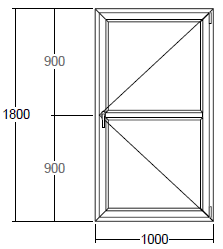 Окно Veka с подрамником 1000x1800