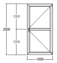 Окно Veka с подрамником 1000x2000