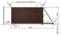 Каркас + профлист с 1ой стороны (8 м2) 2300 р м2