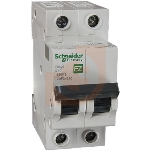 Выключатель автоматический двухполюсный С 10А Schneider Electric EZ9F34210