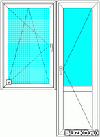 Балконный блок малый с открыв окном в панельный дом с установкой и отделкой