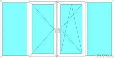 Установка лоджии 3 метра (пластиковая поворотно-откидная)