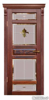 Дверь межкомнатная деревянная Италия ДГО 1-2-4-5, стекло Лилия