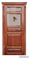 Дверь межкомнатная деревянная Италия ДГО 1-2, стекло Лилия