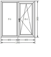 Окно KBE_Master70,СПД 36, фурнитура Siegenia 1300*1400мм