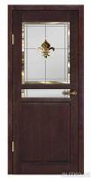 Дверь межкомнатная деревянная ДГО 1-2, стекло Лилия