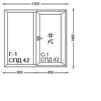 Окно Wintech 752-70мм,СПД 42, фурнитура МАСО 1300*1400мм