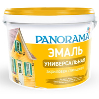 Эмаль акриловая универсальная белая глянцевая «Panorama» (1 кг)