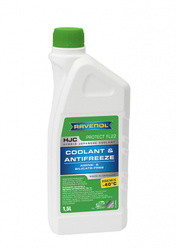 Антифриз Ravenol HJC Hybrid Japanese Coolant Premix -40°C (1,5 л) готовый