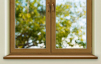 Окно Intelio 1300x1400 двухстворчатое ламинация с одной стороны для дома