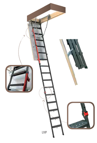 Лестница чердачная металлическая FAKRO LMP 70x144