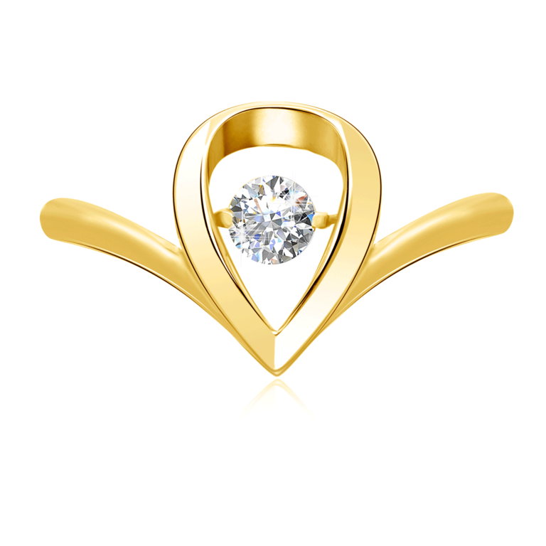 Кольцо танцующий бриллиант