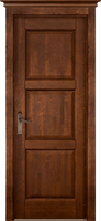 Дверь из массива ольхи Турин глухая, Античный орех 20-8, 20-9