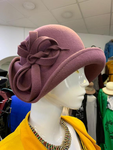 Шляпа женская фетровая, цв. лиловый