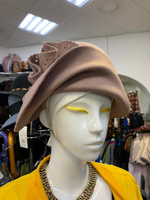 Шляпа женская фетровая, цв. капучино