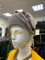 Шляпа женская фетровая с велюром, цв. серый