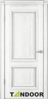 Межкомнатная дверь натуральный шпон Бергамо-6 эмаль серебро глухая