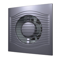 Вентилятор осевой вытяжной 100 Эра слим 4С серый, с обратным клапаном