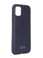 Накладка силикон + кожа LuxCase для iPhone 11 с обьемным логотипом Black