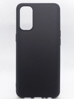 Силиконовый чехол с микрофиброй DF для Oppo A74 Black