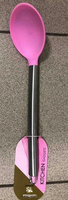 Ложка разливательная силиконовая 35см, металлическая ручка, бирюзовая, КС-297