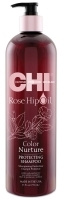 Chi Rose Hip Oil - Шампунь с маслом дикой розы "Поддержание цвета", 739 мл CHI