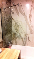 Шторка на ванну Oporto Shower 804-2 70x140 стационарная прозрачное стекло (804-2/70)