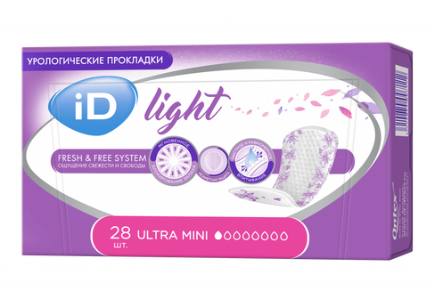 Урологические прокладки ID Light Ultra mini (28 шт)