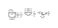 Раковина Roca Ibis 44х31 320841001