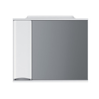 Зеркало, частично-зеркальный шкаф, 80 см AM.PM Like M80MPL0801WG, с подсветкой, левый, цвет: белый, глянец, шт