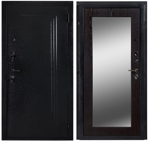 Дверь входная Антарес «Техно венге с зеркалом»