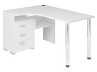 Компьютерный стол СР-132С Белый, Цвет, 1300 мм, Левая