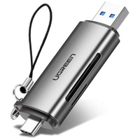 Карт-ридер Ugreen USB Type-C + USB-A 3.0 для TF/SD 50706