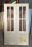 Двери деревянные филенчатая двупольная под остекление ДФОчп 21-13