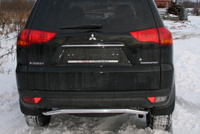 Защита заднего бампера (сталь) Mitsubishi Pajero Sport 2008-2016