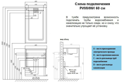 Тумба римини 60 акватон