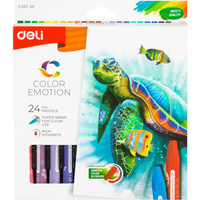 Пастель масляная Deli Color Emotion 24 цвета шестигранные