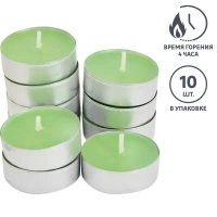 Набор свечей чайных ароматизированных яблоко зеленый 10 шт Без бренда нет