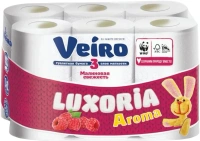 Бумага туалетная Veiro Luxoria Aroma Малина 12 рулонов в упаковке