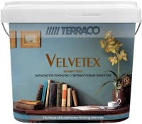 Покрытие бархатное декоративное с перламутровым блеском Terraco Velvetex 5 кг VD 400
