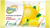 Салфетки влажные Belux Fresh Line Лимон и Ромашка 10 салфеток в пачке
