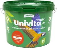 Краска интерьерная для стен и потолков моющаяся Основит Univita Studio Lusso II 9 л бесцветная база С глубокоматовая от