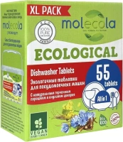 Экологичные таблетки для посудомоечных машин Molecola Ecological Dishwasher Tablets XL Pack 55 таблеток
