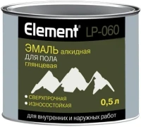 Эмаль алкидная для пола глянцевая сверхпрочная износостойкая Alpa Element LP 060 500 мл серая